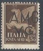 1945-47 TRIESTE AMG VG AEREA 50 C MNH ** Varietà 9068-3 - Mint/hinged