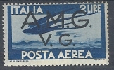 1945-47 TRIESTE AMG VG  POSTA AEREA 2 £ MH * - 9072 - Ungebraucht