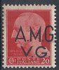 1945-47 TRIESTE AMG VG 20 CENT MH * Varietà - RR9074 - Mint/hinged