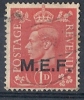 1943-47 OCC. INGLESE MEF USATO 1 P - RR9011-4 - Ocu. Británica MEF