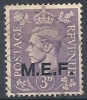 1943-47 OCC. INGLESE MEF USATO 3 P - RR9014 - Britische Bes. MeF