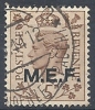 1943-47 OCC. INGLESE MEF USATO 5 P - RR9014-4 - Britische Bes. MeF