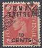 1948-49 OCC. INGLESE ERITREA BMA USATO 10 C - RR9018-6 - Eritrée