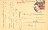 Belgique Occupation Gouvernement Général 12 1917 Censure Verviers à Liège 1 Janvier 1918 - German Occupation