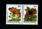 NORWAY/NORGE - 1994  BUTTEFLIES PAIR  MINT NH - Neufs
