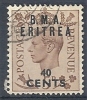 1948-49 OCC. INGLESE ERITREA BMA USATO 40 C - RR9020-4 - Eritrée