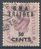 1948-49 OCC. INGLESE ERITREA BMA USATO 50 C - RR9021-2 - Eritrea