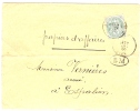 REF LBON4 - BLANC 5c SEUL SUR LETTRE A DESTINATION D'ESPALION JANVIER 1903 CACHET DE BOÎTE MOBILE - 1900-29 Blanc