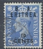 1951 OCC. INGLESE ERITREA BA USATO 10 CENT - RR9028-7 - Eritrea