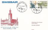 FFC  Stockholm-Zurich   Swissair   01/04/1967 - FDC