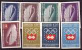 PGL - JEUX OLYMPIQUES 1964 PARAGUAY Yv N°737/41+AERIENNE ND ** TIRAGE 8000 - Hiver 1964: Innsbruck