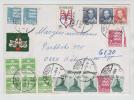 Denmark Cover With A Lot Of Stamps Fredericia 18-12-1989 (some Are Damaged) - Brieven En Documenten