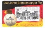Germany - K601  11/91 - Berlin 200 Jahre Brandenburger Tor - Coin - Münze -  Briefmarken - Stamp - Stamps - MINT - K-Reeksen : Reeks Klanten