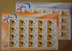2009 21st Deaflympics Stamps Sheets Olympic Games IOC Badminton Taekwondo Tennis Map Disabled Deaf - Tenis