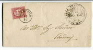 LETTERA ANNULLO LOMBARDO VENETO STORIA POSTALE PARTENZA MANIAGO PORDENONE ANNO 1876 - Lombardy-Venetia