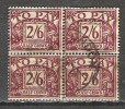 Grande Bretagne - Taxe - 1937/8 - Y&T 31 - S&G D34 (bloc De 4)- Oblit. - Strafportzegels