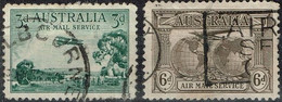 Australie - 1929-31 - Y&T Poste Aérienne 2 Et 3, Oblitérés - Gebraucht