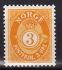 Norway 1941 Mi. 217     3 Ø Posthorn MH* - Unused Stamps