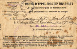 MONTBRISON ORDRE D APPEL SOUS LES DRAPEAUX 1905 TAMPON - Montbrison