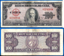 Cuba 100 Pesos 1950 Aguilera Caraibe Caribe Kuba Pesos Paypal Skrill Bitcoin OK! - Kuba