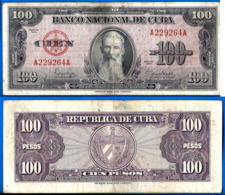 Cuba 100 Pesos 1950 Aguilera Caraibe Caribe Kuba Pesos Paypal Skrill Bitcoin OK! - Cuba