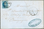 N°11 Sur Lettre Expédiée De Barry-Maulde ( D 50) Vers Strépy-Bracquegnies En 1858 - 1858-1862 Medaillen (9/12)