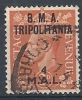 1948 OCC. INGLESE TRIPOLITANIA BMA USATO 4 M - RR9041-2 - Tripolitaine