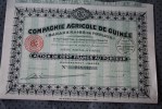 BANANERAIES DE FOULAYA - Paris 1928.Cie Agricole De La Guinée Française SCRIPOPHILIE - Landbouw