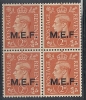 1943-47 OCC. INGLESE MEF 2 P QUARTINA MNH ** - RR9053 - Britse Bezetting MEF