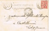 Postal ALBIGNAC (Lot) 1902  A Castillonnes. Orifice De Padirac - Briefe U. Dokumente