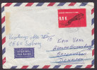 Democratic Republic Of Congo Airmail Par Avion LULUA 1969 Cover Brief Denmark REadressed To SØBORG Jaguar Stamp - Usados