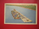 Tow Of Cars & Gasoline On Kentucky Lake  Linen  === Ref 263 - Altri & Non Classificati