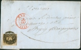 N°6 Sur Lettre De Mons Vers Strépy-Bracquegnies En 1855 - 1851-1857 Medallions (6/8)