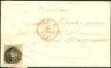 N°6 Sur Lettre De Mons Vers Strépy-Bracquegnies En 1855 - 1851-1857 Medallions (6/8)