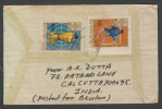 BHUTAN  1968  IMPERF  RIFLE SHOOTING  SOCCER  TOKYO OLYMPIC Stamps  On Registered Cover To India #25246 - Bhutan