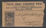 India    TOBACCO ROLLS ( BEEDIS ) Advertisement  1939  KG VI Cover  # 27530  Indien Inde - Tobacco