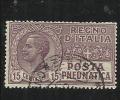 ITALIA REGNO ITALY KINGDOM 1913 - 1923 PNEUMATICA CENT. 15 USATO USED - Pneumatic Mail