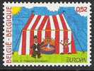2002 Belgien    Mi. 3119 ** MNH  Europa: Zirkus. - 2002