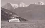 CPSM 9X14 . SUISSE . BATEAU . THUNERSEE Motorschiff " JUNGFRAU " Mit Elger . Monch Und Jungfrau - Autres & Non Classés