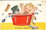 CPA ILLUSTRATEUR JANSER DESSIN ENFANT ENFANTS ** ARTIST SIGNED JANSER DRAWN CHILD CHILDREN CARD - Janser