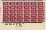 UK - Variety  SG 631 - Phosphor Plate - Pane Of 30 Showing 5 Varieties - SPEC CATALOGUE VOLUME 3 - Page 225 - MNH - Variétés, Erreurs & Curiosités