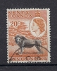 92   (OBL)   Y  &  T     (lion Animall & La Reine élysabeth)     "KENYA & OUGANDA" - Kenya, Oeganda & Tanganyika