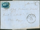 N°11 Sur Lettre De Ellezelles (cachet P 100 De Renaix) Vers Strépy -Bracquegnies En 1858 - 1858-1862 Medaglioni (9/12)