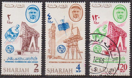 Radar Et Satellite - SHARJAH - Union Internationale Des Télécommunications - N° 115-117-121 - 1965 - Sharjah