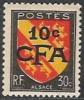 La Réunion / Reunion Island (1949-52) - Armoiries De Provinces De France: Alsace / Coat Of Arms Of French Provinces. CFA - Unused Stamps