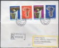 Vatican - Lettre Recommandée Du 02.02.1971 - Yvert N° 518 à 521 - Storia Postale