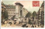 75 -   PARIS  3e - Le Boulevard Saint-Denis - Animation  Transports Hippomobiles - Colorisée - Openbaar Vervoer