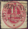 Schleswig-Holstein #23 Used 1-1/3s Carmine From 1865 - Schleswig-Holstein