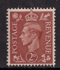 GB 1951 KGV1 2d PALE BROWN MM STAMP SG 506 (F153) - Unused Stamps