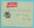 446 (surtaxe / Toeslagzegel) Op Brief Per EXPRES Met Spoorwegstempel HAM-SUR-HEURE (juist Port) - Lettres & Documents